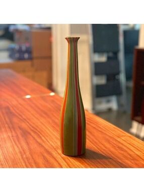 Vintage Toyo Next Striped Vase